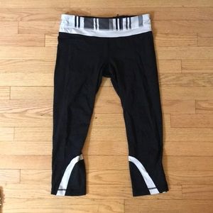 Lululemon pace rival cropped leggings with zipper